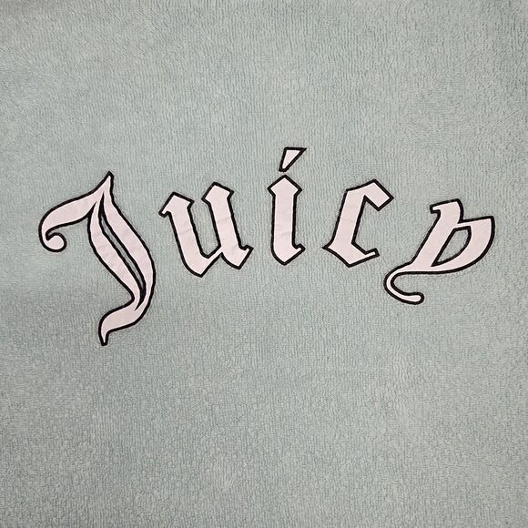 Juicy Couture Forever 21 Terry Cloth Short Sleeve T Shirt Small Light Blue Y2K - Picture 3 of 10